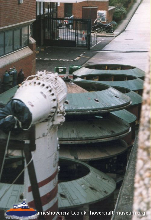 SRN4 Sir Christopher (GH-2008) being broken up at Dover -  (credit: The <a href='http://www.hovercraft-museum.org/' target='_blank'>Hovercraft Museum Trust</a>).